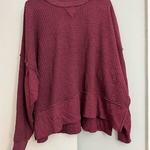 American Eagle Outfitters Maroon Crew Neck Sweater